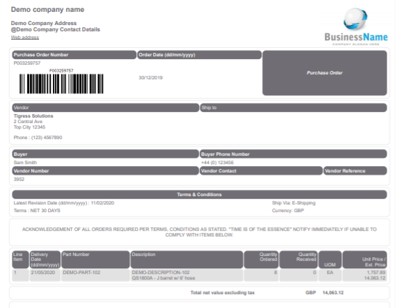 Viewing And Actioning A Purchase Order Alert I2B Support Desk
